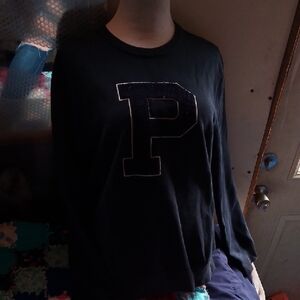 Polo by Ralph Lauren Black Crewneck Sweater with 'P' Logo